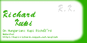 richard kupi business card